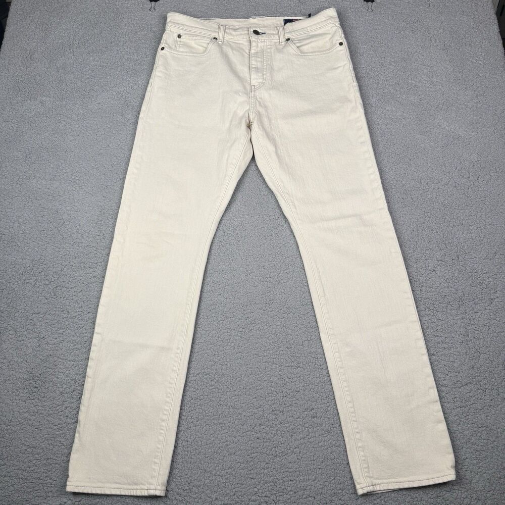 Vineyard Vines Jeans Mens 33x32 White Denim Stretch Straight Leg Pants 1P1311